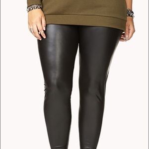 Forever 21 Faux Leather Leggings XL